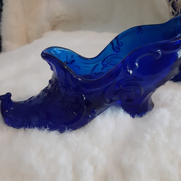 Cobalt Blue glass with silver metal - Picture 9 of 11